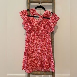 Red and White Mini Dress, size XS